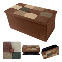 Genérico - Puff Baul Plegable Organizador 76X38 Tela Mix Café