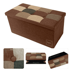 Genérico - Puff Baul Plegable Organizador 76X38 Tela Mix Café