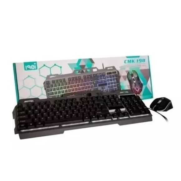 Set Gamer Profesional Teclado + Mouse 198 Cmk-198 Rgb #1412443589