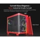 thumbnail image 3 of Gabinete para PC Montech King 95 de doble cámara, torre media, rojo, 3 of 9