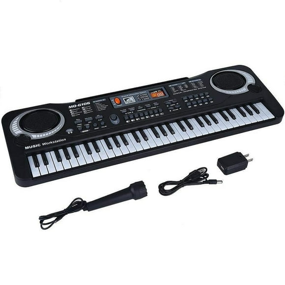 Piano Teclado Electrónico Digital 61 Teclas con Microfono