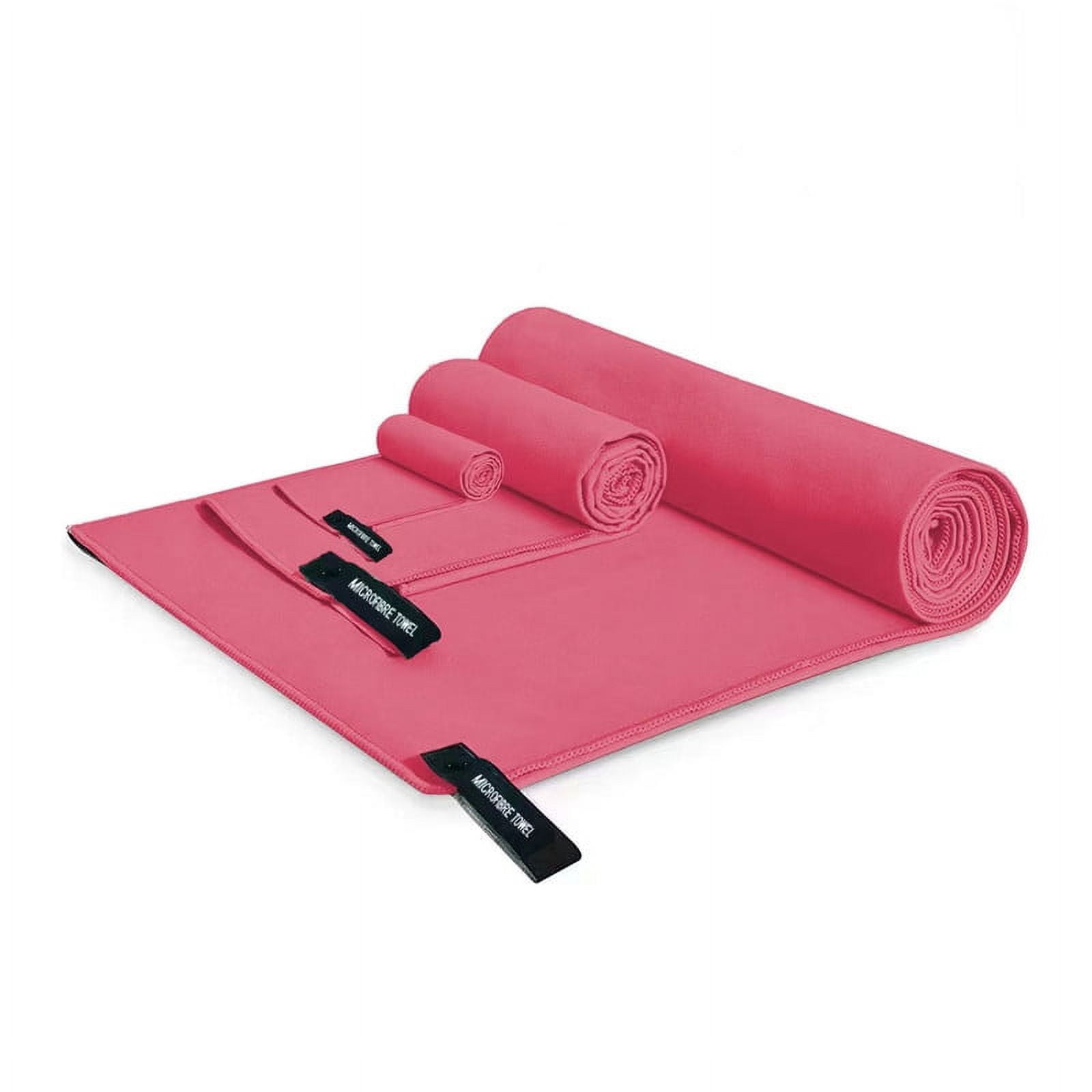 Babyluna - Toalla Microfibra De Deporte, Baño, Viaje, 3 Pcs Rosado