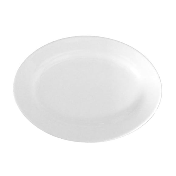 Set de 12 Azafates Ovalados de Porcelana Blancos 35 cm Star Round