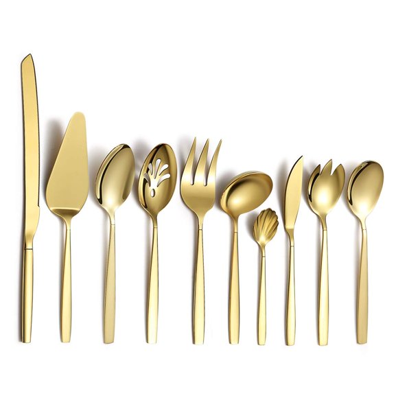 Utensilios de Servicio Berglander 10 piezas Chapado en Oro de Titanio