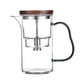 thumbnail image 3 of Tetera De Cristal De 550ml, Infusor De Té, Hervidor Resistente Al Calor Para Hoteles, Hogar, Oficina, Mango Negro, 3 of 3