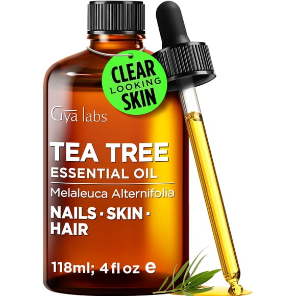 Aceite Esencial de Árbol de Té Gya Labs 100% Puro 120 mL para Cabello y Piel