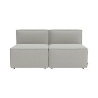 Diseños Valestrini - Sofa Madrid Dos Cuerpos Lino Gris Claro