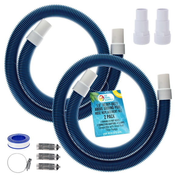 Kit de mangueras para piscina U.S. Pool Supply 1,5" de alta resistencia, 1,8 m