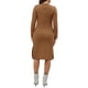 thumbnail image 3 of INSPIRE CHIC Vestido de maternidad para mujer de manga larga, cuello redondo suave, vestido midi ajustado para embarazo XL marrón, 3 of 6