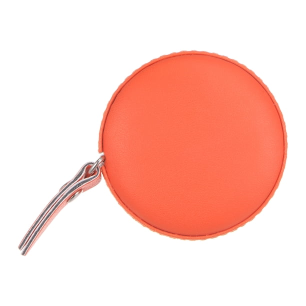 Cinta Métrica Retráctil Redonda Uxcell 150cm/60 pulgadas Estuche de Cuero Suave Cinta de Medición de Sastre Rosa