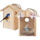 thumbnail image 1 of Casa para Pájaros de Ventana ColorfulLaVie de Madera con Ventosas, 1 of 6