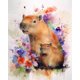 thumbnail image 1 of Kit de pintura con diamantes DIAMOND ART CLUB Capibara 33 x 41 cm, 1 of 4