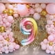 thumbnail image 4 of Globo digital arcoíris colorido para decoración de fiestas de cumpleaños, globo digital de helio de aluminio, 4 of 5