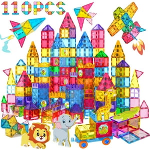 Set De Construcción De Azulejos Magnéticos Jasonwell Con Figuras De Animales De Más De 3 Años