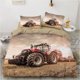 thumbnail image 1 of Farming Tractors Vehicle Print Quilt Duvet Cover Set Comforter Cover Queen3-Piece Bedding Set, 1 of 5