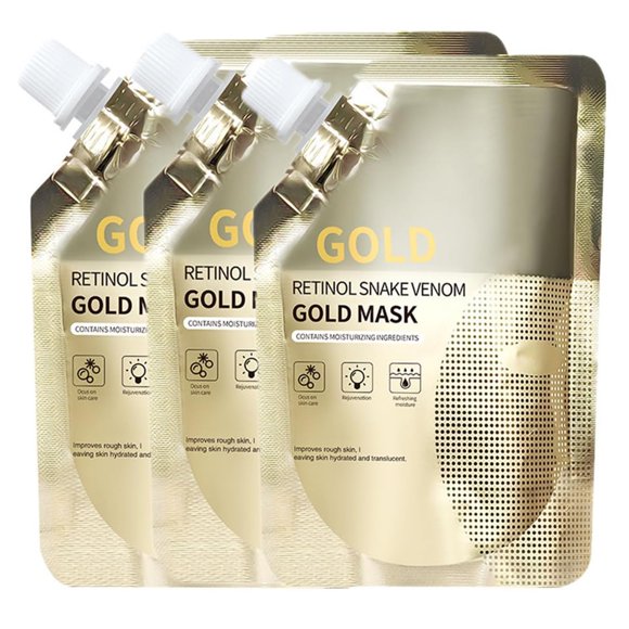 Mascarilla Tratamiento Facial Grospe Retinol Veneno de Serpiente Oro 3 Unidades