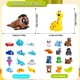 thumbnail image 4 of Zaviroxel 108 piezas de mini figuras de animales articuladas impresas en 3D, 4 of 7