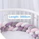 thumbnail image 4 of Almohada de cama trenzada de cuatro hebras con nudo largo tejido, bola kont, tira anticolisión para niños, 4 of 5