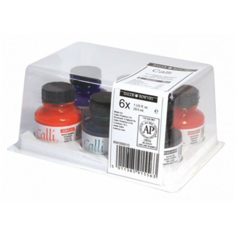 Tinta Para Caligrafía Daler Rowney Calli Set 6 Colores 1Oz