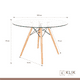 thumbnail image 5 of Comedor Mesa Eames 100cm redonda vidrio + 4 Sillas Dining Liana Acolchadas - Blancas, 5 of 8