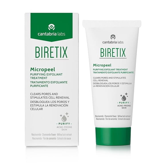 Cuidado exfoliante Biretix Micropeel de Cantabria Labs