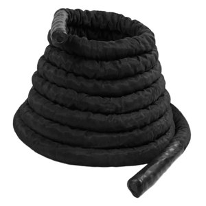 Ioensy - Cuerda De Batalla Para Musculación, Entrenamiento De Fuerza Física, Cuerda De Fitness Para Brazos, 25 Mm, Color Negro