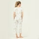 thumbnail image 3 of Pijama de Mujer New Cuore Pantalon Largo Blanco Flor, 3 of 4