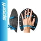 thumbnail image 2 of Palas de natación Sporti pequeñas negras con correa ajustable, 2 of 9