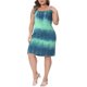 thumbnail image 4 of Agnes Orinda Tallas Grandes Vestidos de Verano sin Mangas con Diseño Tie Dye para Mujeres Playa Camiseta Vestido Casual Suelto de Tirantes 1X Azul Verde, 4 of 6