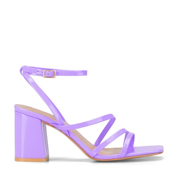 Sandalia Taco Morado Fiesta Qiu299 Mujer