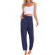 thumbnail image 2 of INSPIRE CHIC Pantalones de pijama para mujer, suaves y cómodos, pantalones de pijama, pantalones de descanso, ropa de dormir con bolsillo, L Azul Marino, 2 of 6