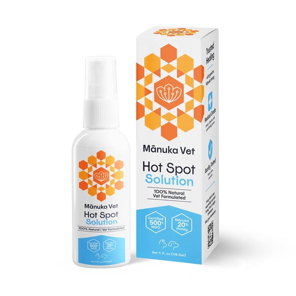 Solución para hot spots Mānuka Vet 120 mL con miel médica MGO 500+