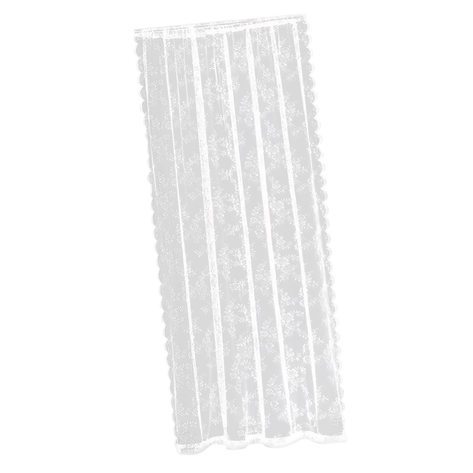Magideal - Cortinas De Red Florales De Encaje Blanco, Cortina De Gasa Ligera Y Romántica, Cortina De Tul Para Ventana Para Restaurante, Hotel, Salón Decorativo 150cmx100cm