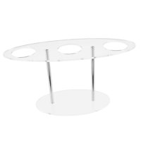 Magideal - Soporte De Cono De De 3 Agujeros, Estante De Pastelería, Soporte De Exhibición De Sushi, Soporte De Cono De Para Fiesta, Hogar, Escritori Claro
