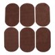 thumbnail image 3 of 6pcs hombres parches de gamuza de mujer ropa apliques de terciopelo ovalado para jeans, 3 of 5
