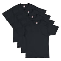 Camiseta Hanes Essentials De Manga Corta Para Hombre Negra (Paquete De 4)