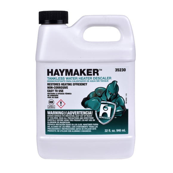 Descalcificador Hercules Haymaker 35230, transparente, 946 ml, para calentador de agua