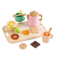 Magideal - Juego De Té Para Niños, Juego De Simulación, Accesorios De Cocina, De Rol, Tazas De Té, Regalo De Cumpleaños, Juguetes De Madera Para Niños Pequeños, Estilo A