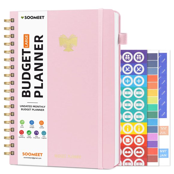 Planificador Soomeet Budget 18 × 25 cm – Rastreador Mensual de Gastos