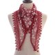 thumbnail image 1 of suxuMhao Bufanda, 2 Pzas Bufanda Triangular Transpirable con Encaje Estampado y Borde, Bandana Tipo Chal Triangular, Bufanda Suave de Primavera Verano, 63 X 19.7 Pulgadas, Rojo Oscuro y Blanco, 1 of 2