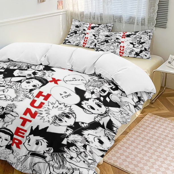 Hunter X Hunter Anime Home Bed 3-piece Set Classic Japanese Anime Polyester Wash Student Dormitory Set