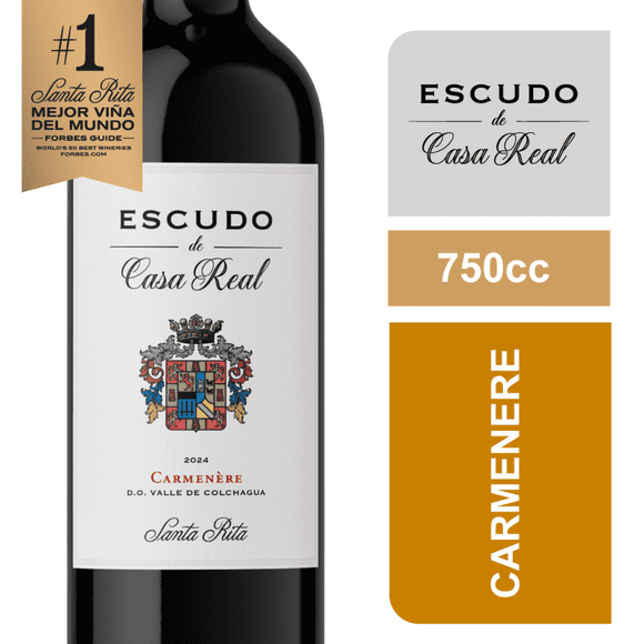Vino Casa Real Escudo de Familia Carmenere 750 cc x6