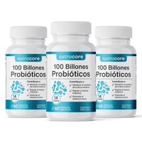 Probióticos 100 Billones 14 Cepas - Pack 3X60 Cáps Vegetal | Nutracore