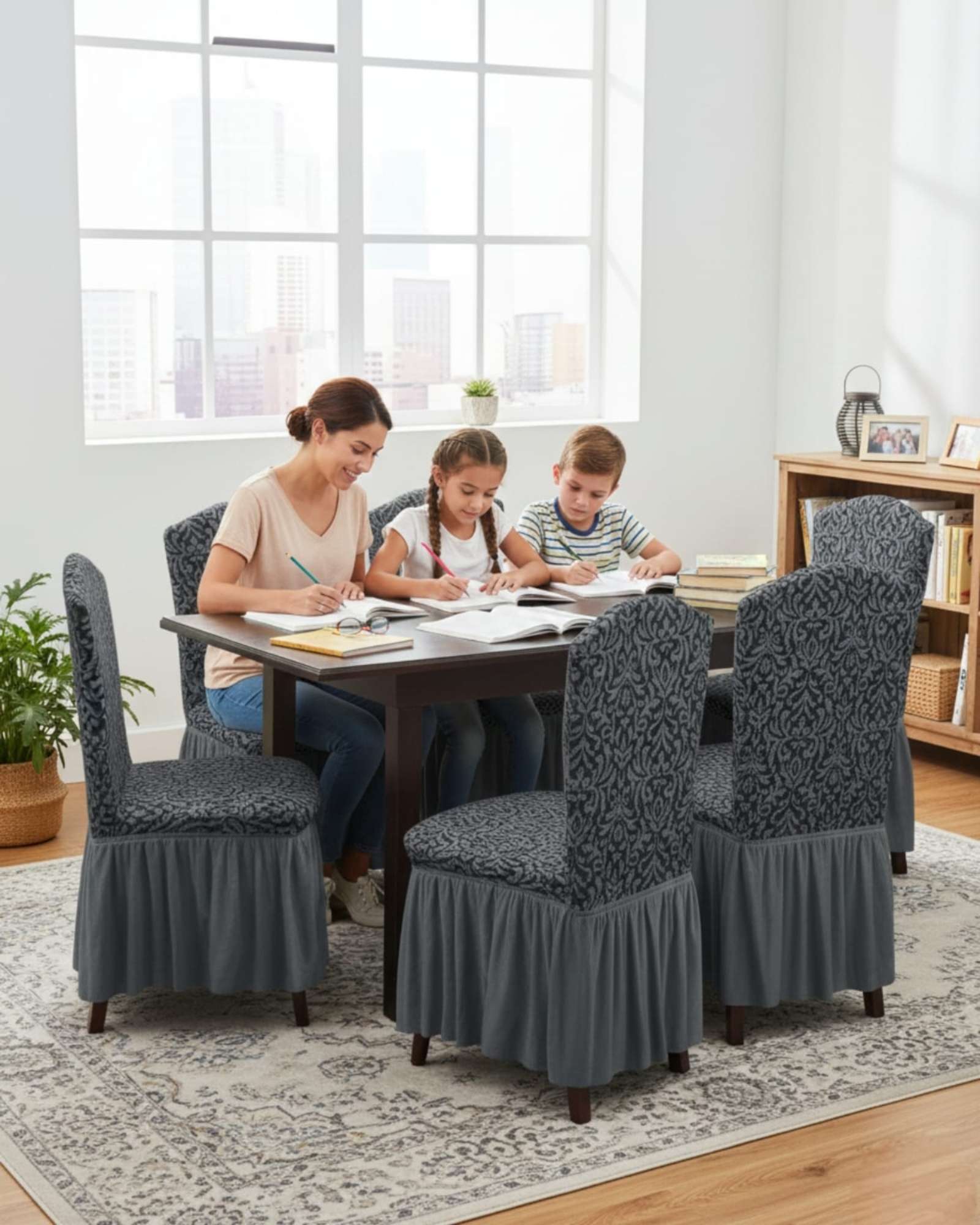 Mylhogar - Pack De 6 Fundas Protectoras Para Sillas Tejido 3D