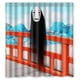 thumbnail image 1 of Cortina de ducha fantasma, juego de cortina de baño con ganchos, tamaño 66 x 72 pulgadas, 1 of 3