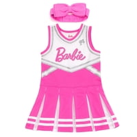 Conjunto De Atuendo De Barbie, Vestido De Animadora Para Niñas Grandes, Rosa/Blanco, 10-12