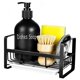 thumbnail image 1 of Soporte de esponja TEZZ para fregadero de cocina de acero inoxidable negro, 1 of 7