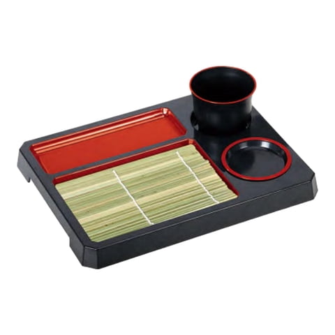 Bothyi - Bandeja Para Servir Sushi, Plato De Comida, Plato De Fideos Soba Para El Hogar, Restaurante, Picnic, 29,3 X 22 X 2 Cm