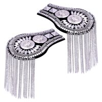 Ioensy - Charreteras Borlas Hombreras Legierung Para Ropa Unisex Plata