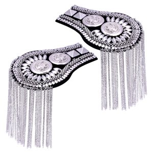 Ioensy - Charreteras Borlas Hombreras Legierung Para Ropa Unisex Plata